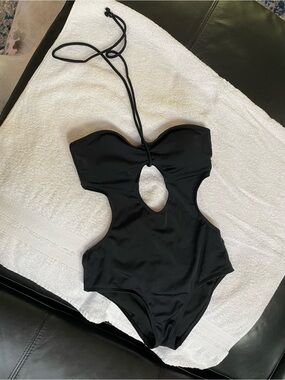 Kirra Black Cutout One-Piece Swimsuit